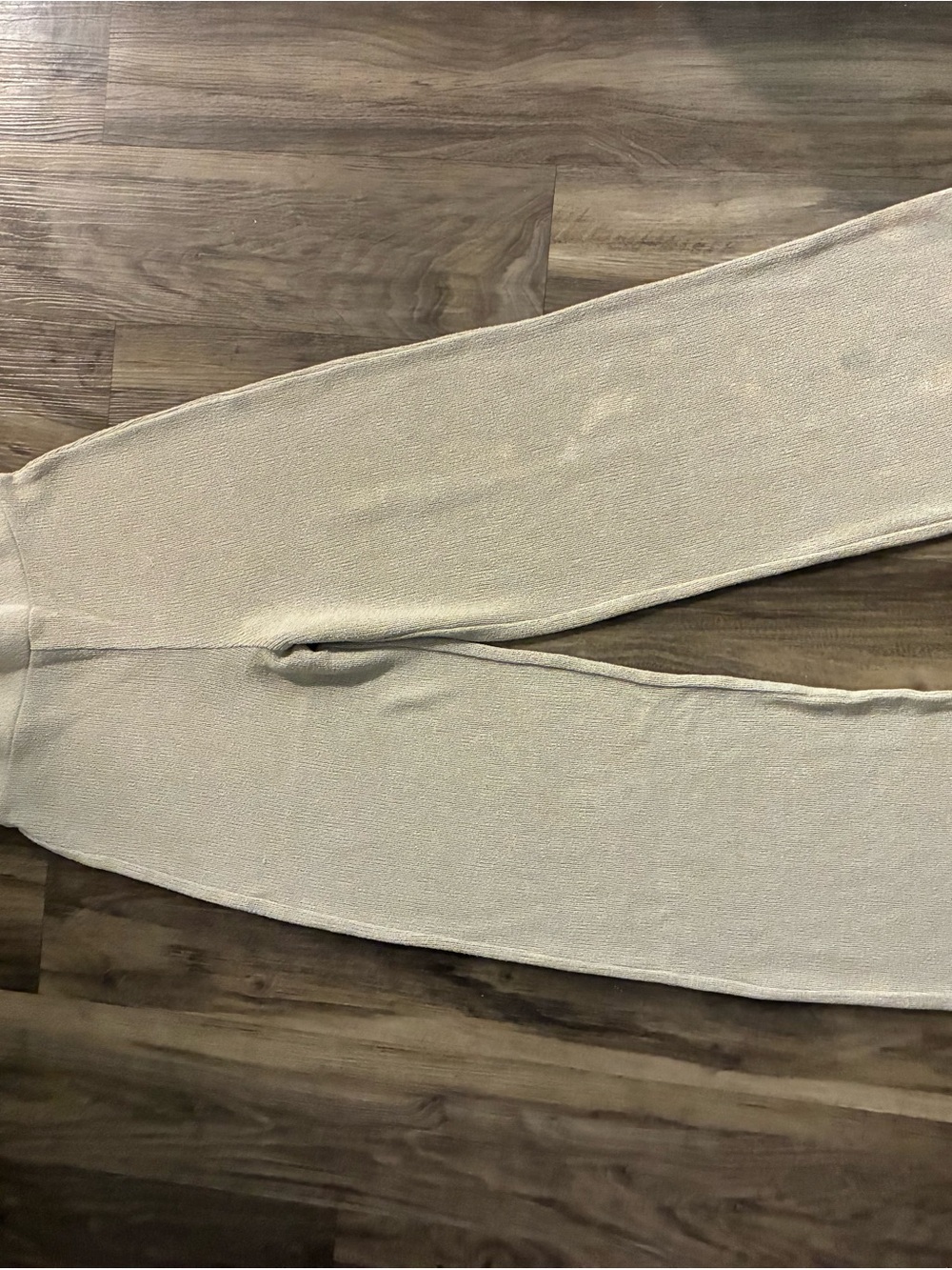 Cream Knit Lounge Pants